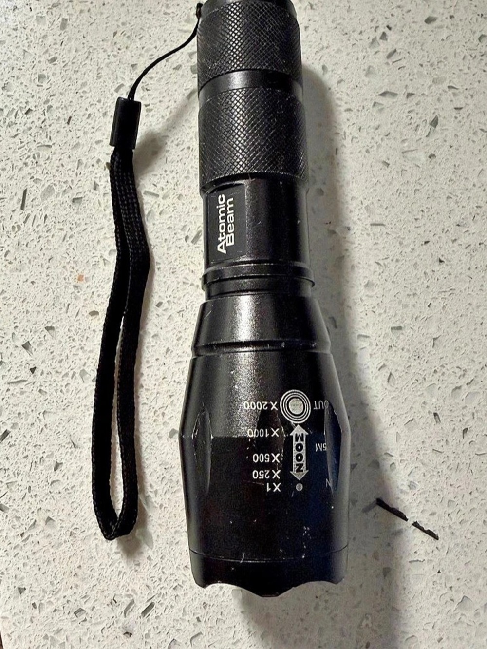 Atomic Beam USA Tactical Flashlight Black